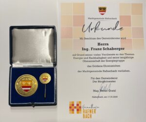 Goldenes Ehrenzeichen der Gemeinde Hafnerbach